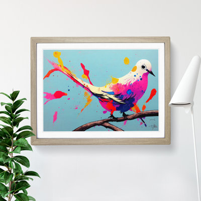 Dove Bird Splash Vol.1 Abstract - Single Picture Frame Painting