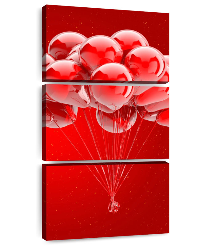 Ballons rouges brillants