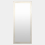 Lovely Rectangle Stainless Steel Beveled Mirror