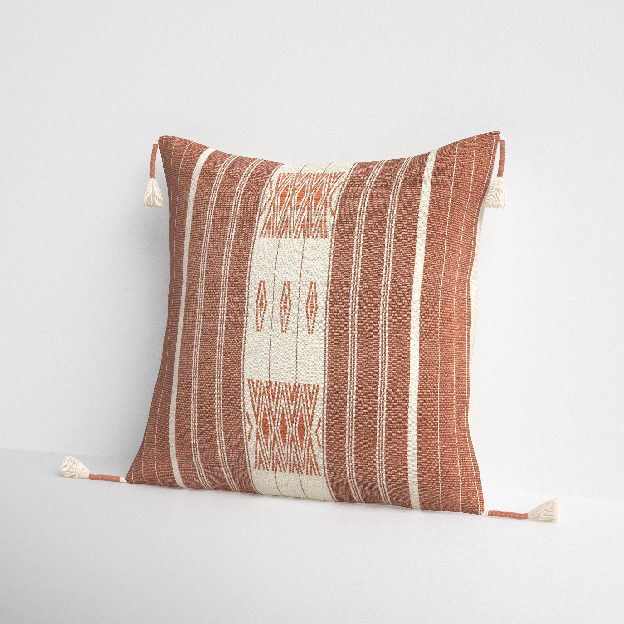 Tassels Cotton Throw Pillow