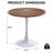 31.5" Round Dining Table for 2-4 Modern Circle Tulip Table with Metal White Tulip Pedestal Base for Kitchen Dining Living Room Apartment Small Space Cafe, Brown-1016830494-1016830483