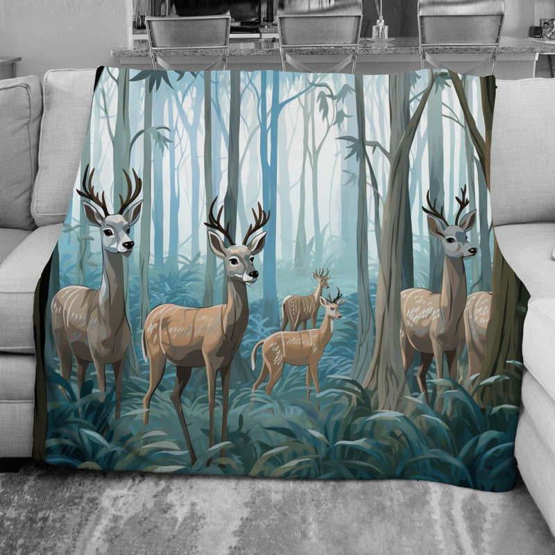  Couverture polaire Deer, Jeté
