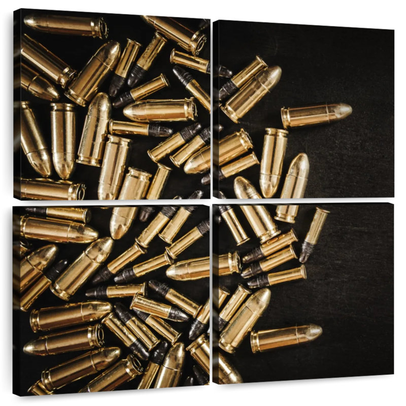Balles dorées brillantes, H 74 po x l 74 po