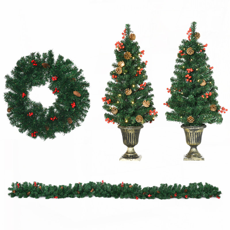 Ensemble de 4 pièces Prelit Holiday Christmas