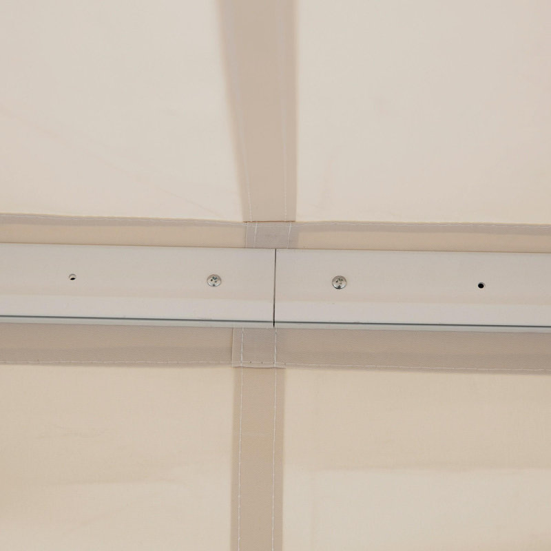 Wall Mounted Terrace Retractable Awning, 49.2" H x 98.5" W x 78.8" D, Beige