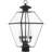 12 Inch 3 Light Outdoor Post Lantern with Clear Beveled Shade-101231100