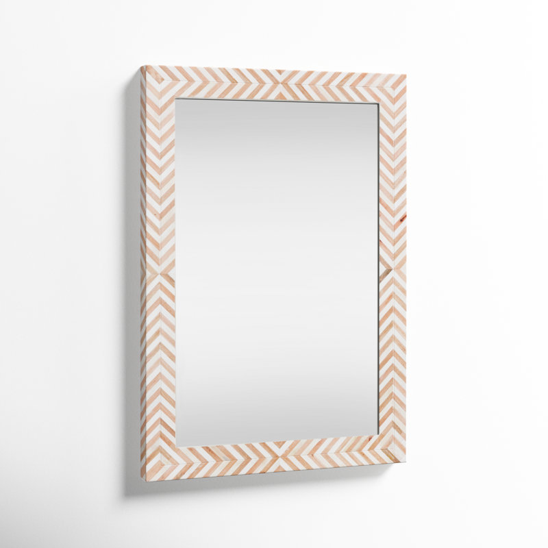 Cataldo Wood Flat Wall Mirror