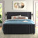 Aurieona Velvet Upholstered Platform Bed with Vertical Channel Tufted Headboard