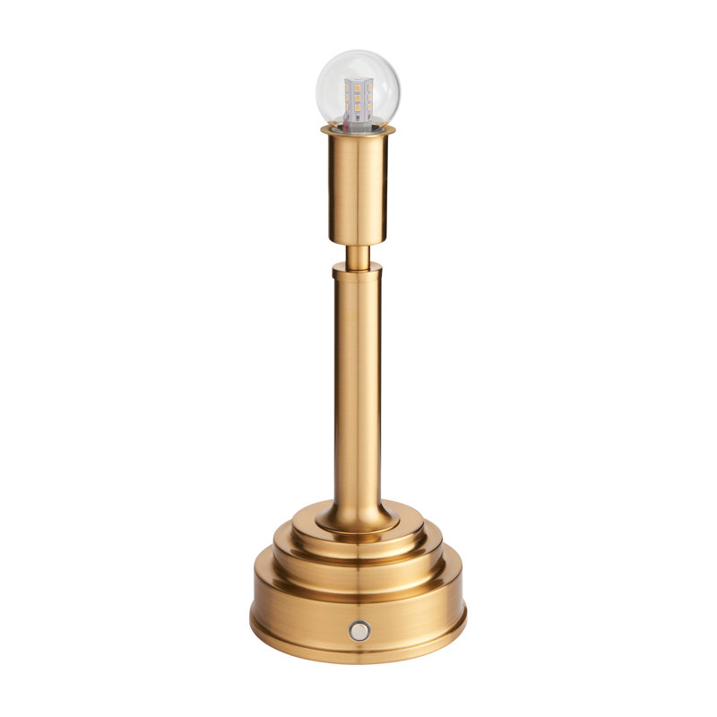 Upton Rechargeable Table Lamp Base finished in Br Aged Brass