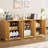 67'' Fluted 6-Door Sideboard Buffet Cabinet With Storage For Kitchen,Living Room,Walnut-1513069498