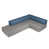 Gray/Dark Blue Fabric