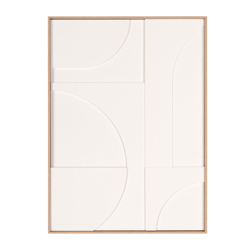 Modern Geo Shapes Brown Shadowbox Wall Art