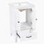 Meuble-lavabo de salle de bain avec lavabo, armoire avec deux portes, butoir de porte magnétique, patins réglables et tiroir pour un rangement pratique dans la salle de bain