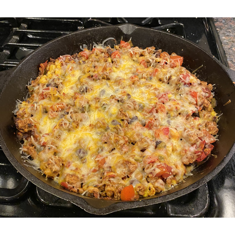 12" Pre-Seasoned Cast Iron Skillet with Helper Handle