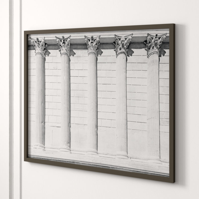 Classical Columns' Framed Photographic Print on Glass