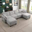 Canapé modulaire en chenille de 109 pouces, canapé en L en forme de L avec repose-pieds de rangement, pour des agencements de salon personnalisables-1190964475-1190964357