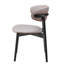 Ensemble de 2 chaises d'appoint rembourrées grises et noires, sièges de salle à manger ou de cuisine confortables