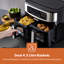 GEEPAS Dual Zone 9L XL 2 Drawers Digital Air Fryer with Visual Window