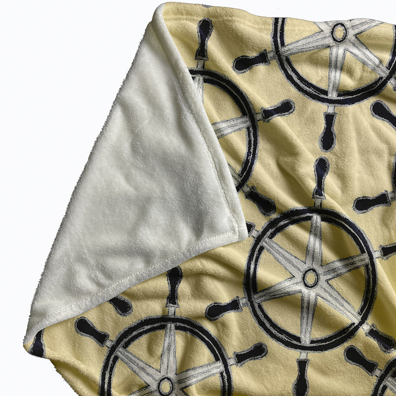 Nantucket Fleece Throw Blanket, 30" W x 40" L, Yellow