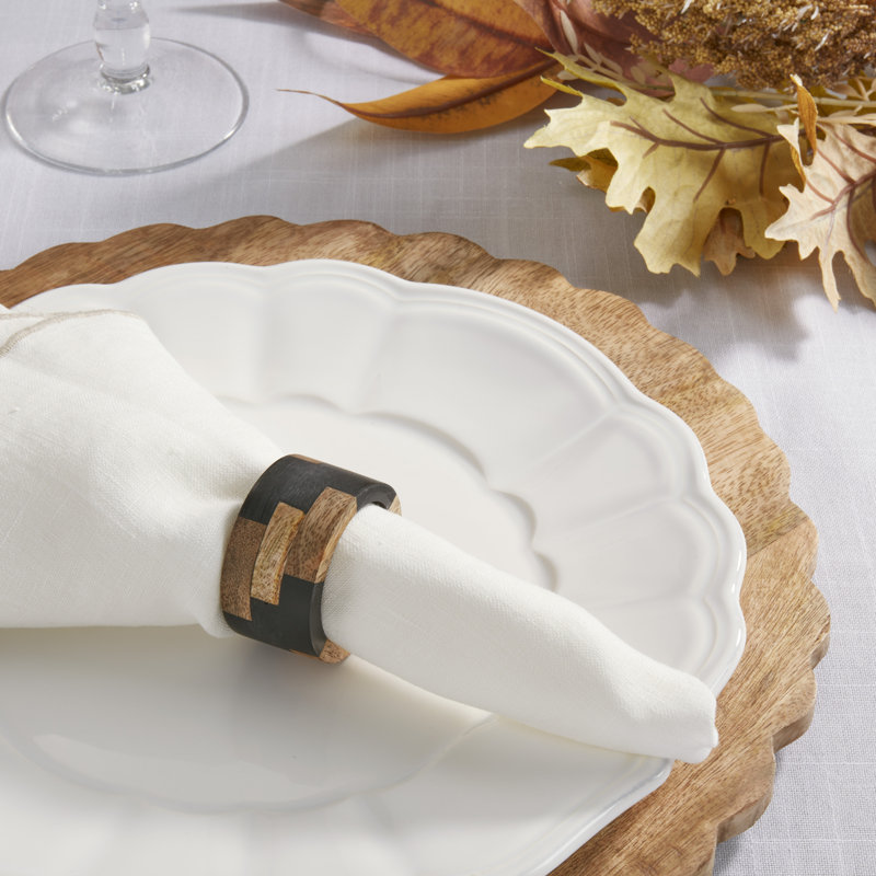 Wooden Napkin Ring, Black