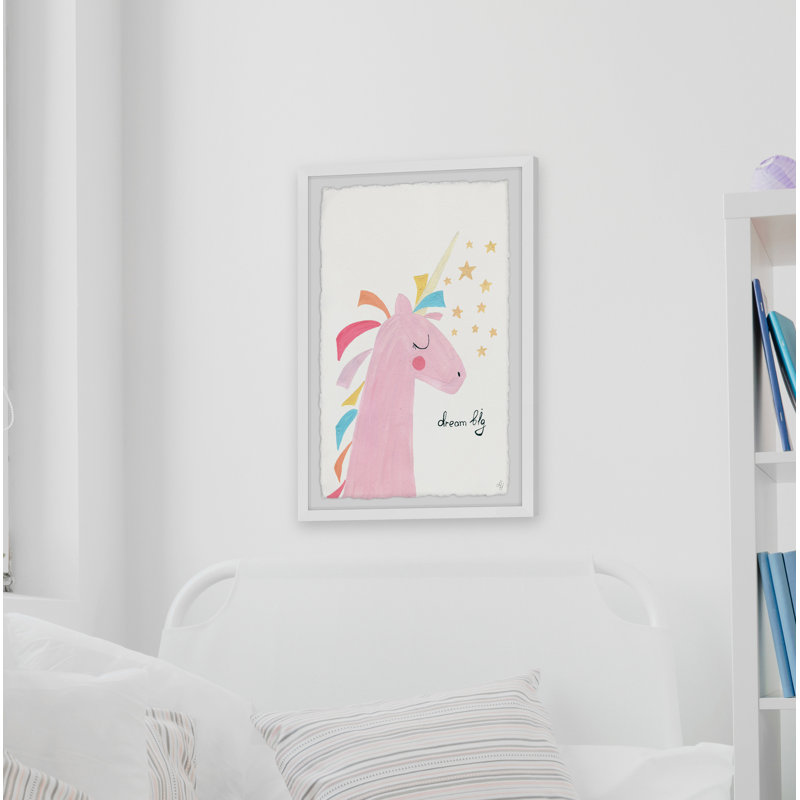 Myria «Unicorn's Big Dream», reproduction encadrée, H 12 po x l 8 po x P 1,5 po