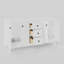 Meuble-lavabo à double cuve festonné 60 po - blanc - sans comptoir - boutons noirs-123431082-123431084