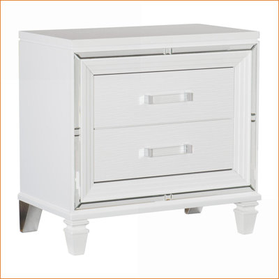 Table de chevet 2 tiroirs Glamour
