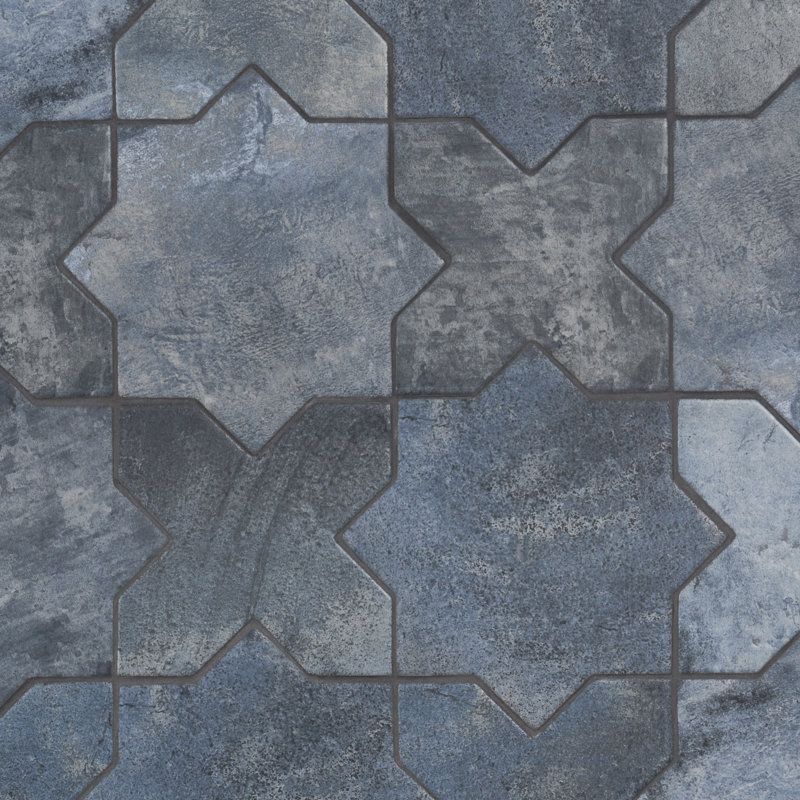 Souk Star-Crossed 6.1" x 11.9" Terracotta Look Porcelain Floor & Wall Tile (8.26 Sq. Ft. / Case), Blue