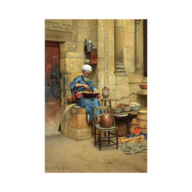 Street Merchant, 1888 by Ludwig Deutsch - Wrapped Canvas Painting