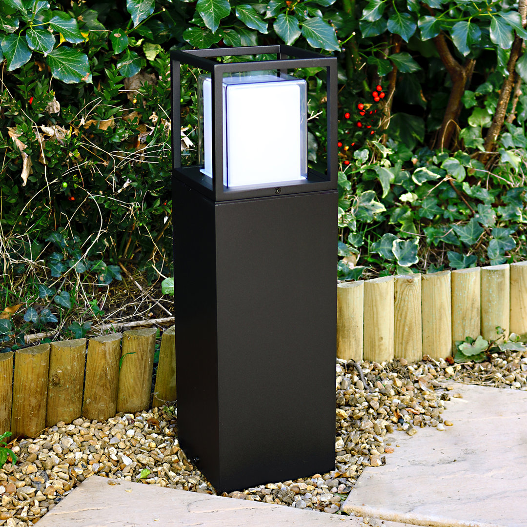 Black Metal Bollard Light