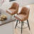 PU Leather Elegant 360° Swivel Bar Stool Stylish Design With Plush Cushion & Sturdy Build-1477775847-1477775843