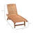 Outdoor Chaise Lounge Pool Chair, Built-In Table, Reclining Backrest