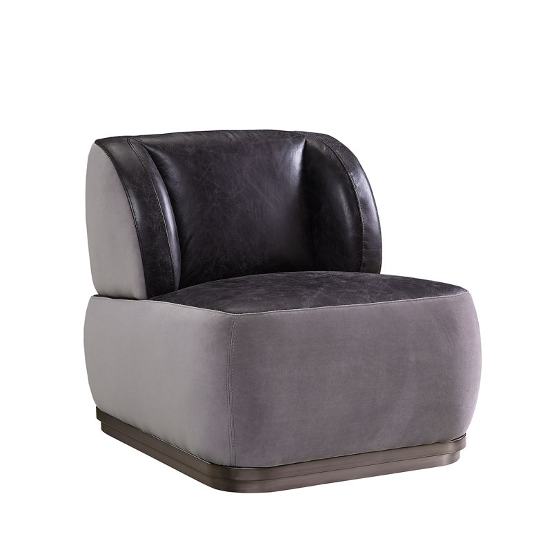 Fauteuil d'appoint antique ardoise et gris