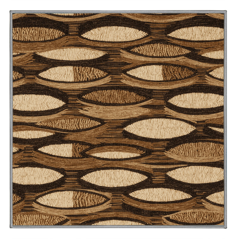  Tapis hawaïen lavable en calebasse, Rond 6 pi