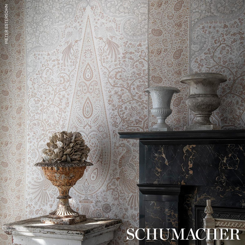Colmery Paisley Panel Set, Parchment