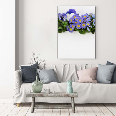 Violet Flowers - Wrapped Canvas Print