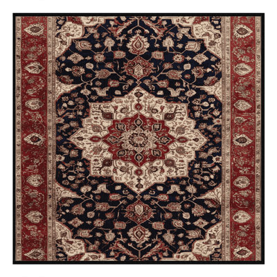 Machine Washable Persian Brown Area Rug