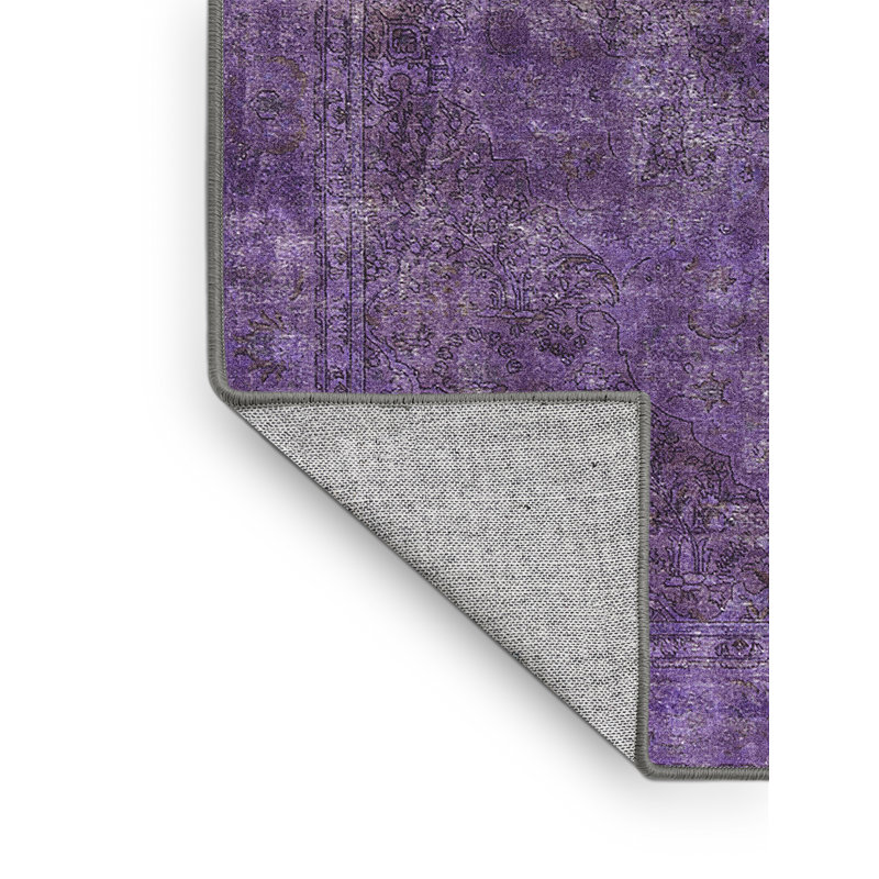 Tapis 100% Mid-Century moderne lavable à la machine 2122, Rectangle 6 pi x 9 pi