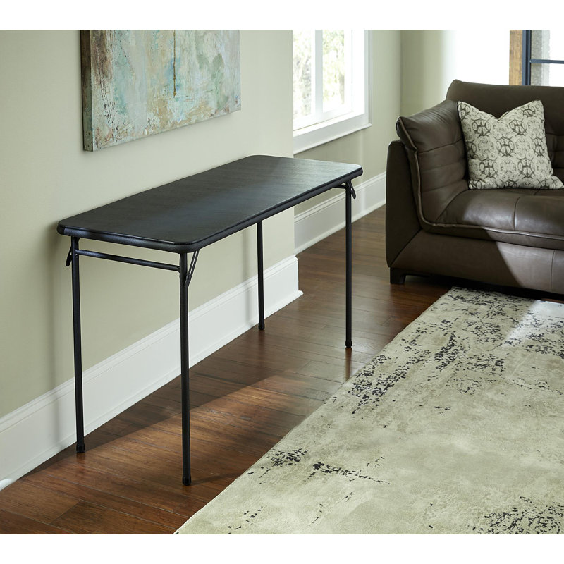 Table de service pliante en vinyle 20 po x 48 po COSCO, Noir