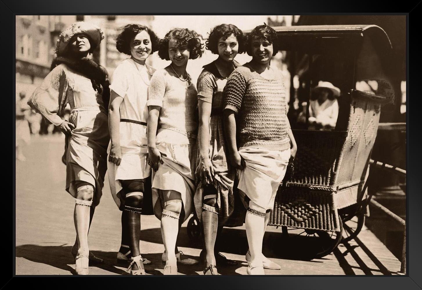 Latitude Run Line Of Women Showing Garter Belts 1920S Archival