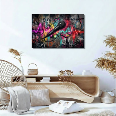 Ensemble de 1 toile murale Graffiti Music