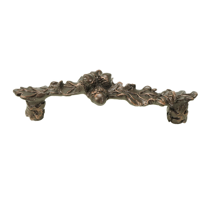 Lodge triple gland et feuille de chêne 4 po centre à centre à finition bronze huilé
