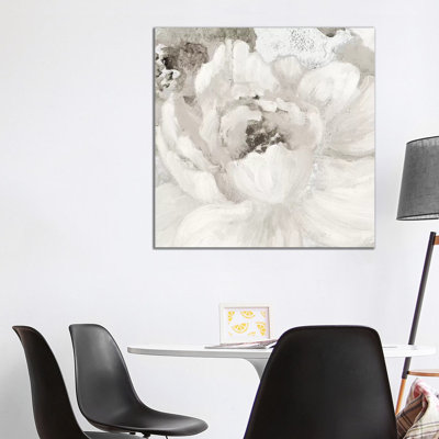 " Light Gray Flowers I " Painting