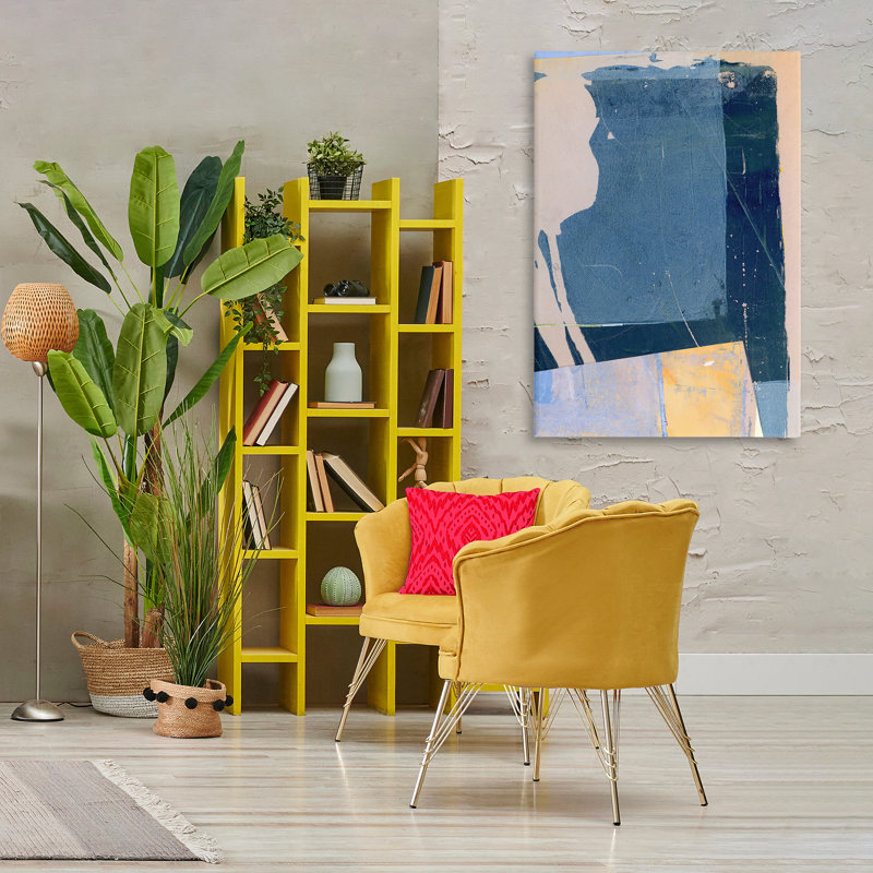 Art mural linéaire sur formes vieillies par Donna Weathers, H 45 po x l 30 po
