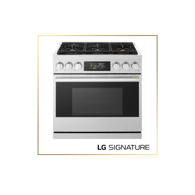 LG SIGNATURE 6.3 cu. ft. Smart Gas Slide-In Pro Range with Dynamic ProBake Convection®, Air Fry, Air Sous Vide and Roast Mode