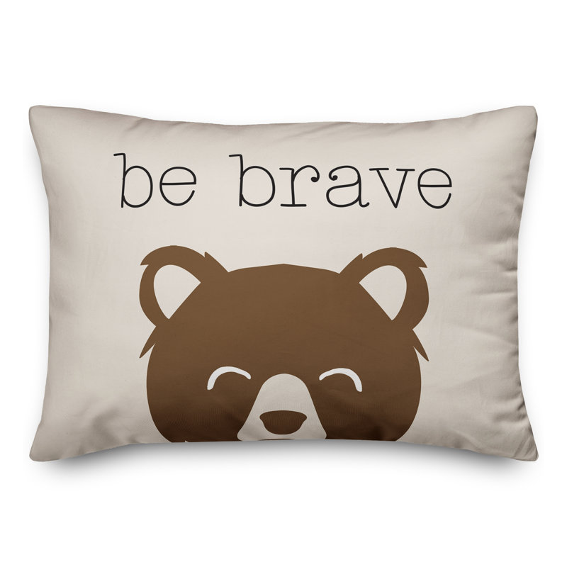 Coussin intérieur / extérieur Be Brave, H 14 po x l 20 po, Rectangle