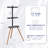 VIVO Artistic Easel 43" to 65" Screen Studio TV Tripod Adjustable Floor Stand with Shelf (STAND-TV65A-S)