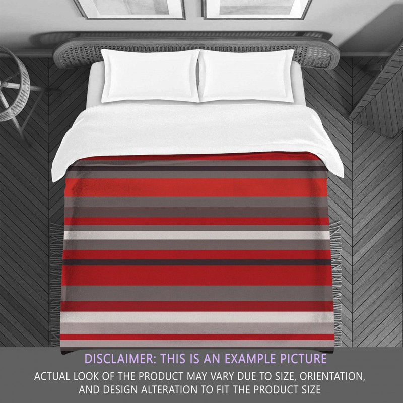 Édredon contemporain Stripes Bedding - rouge 40, Édredon simple