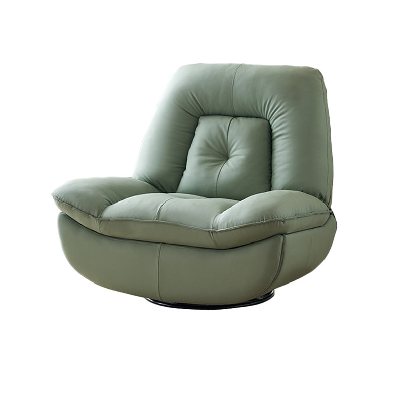 Lillee Faux Leather Recliner, Light Green Faux Leather