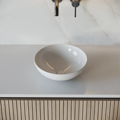 Lavabo vasque en céramique blanc